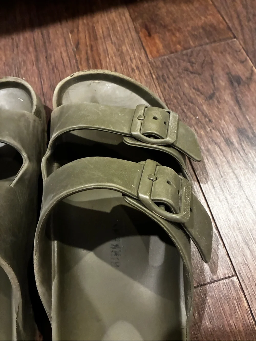 Birkenstock Arizona EVA Waterproof Sandals Olive Green Dual Strap Slides